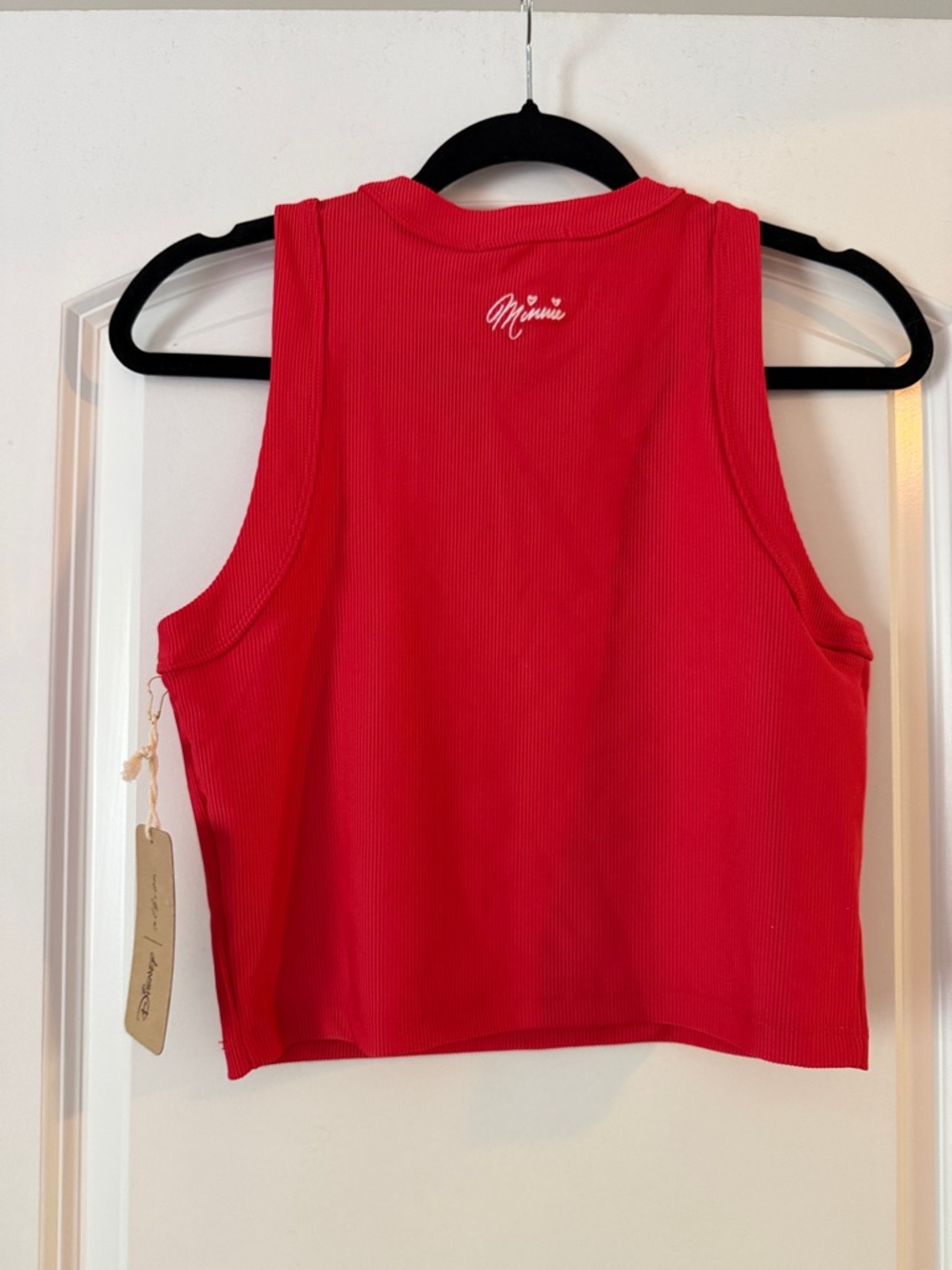 Disney Red Ribbed Minnie Mouse Cropped Tank - Picture 4 of 4